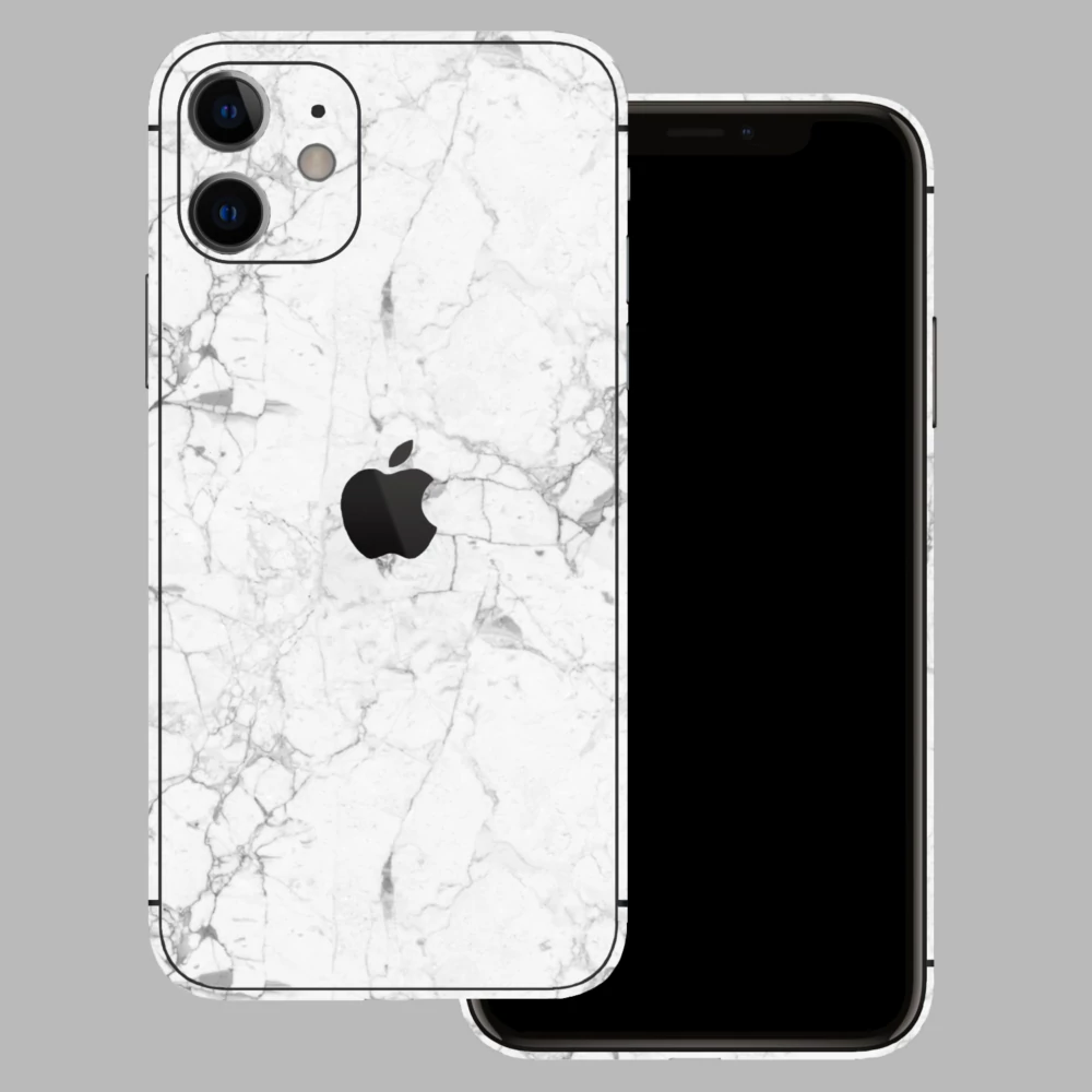 iPhone 11 - Fehér márvány mintás hátlap fólia