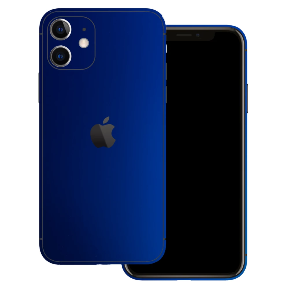 iPhone 11 - Matt króm sötétkék hátlap fólia