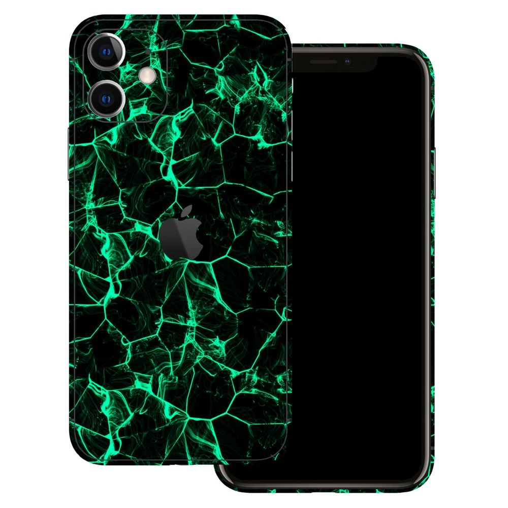 iPhone 11 - Zöld füstcsíkos hátlap fólia