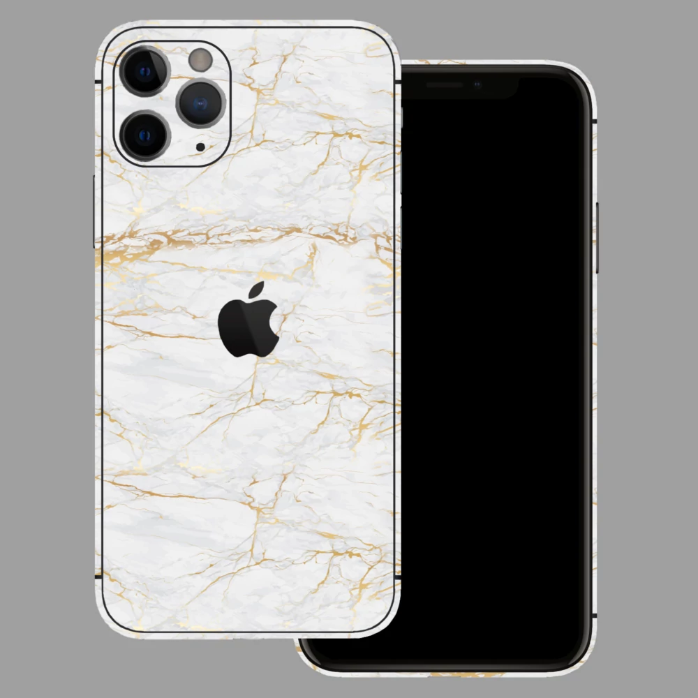 iPhone 11 Pro Max - Arany márvány mintás hátlap fólia