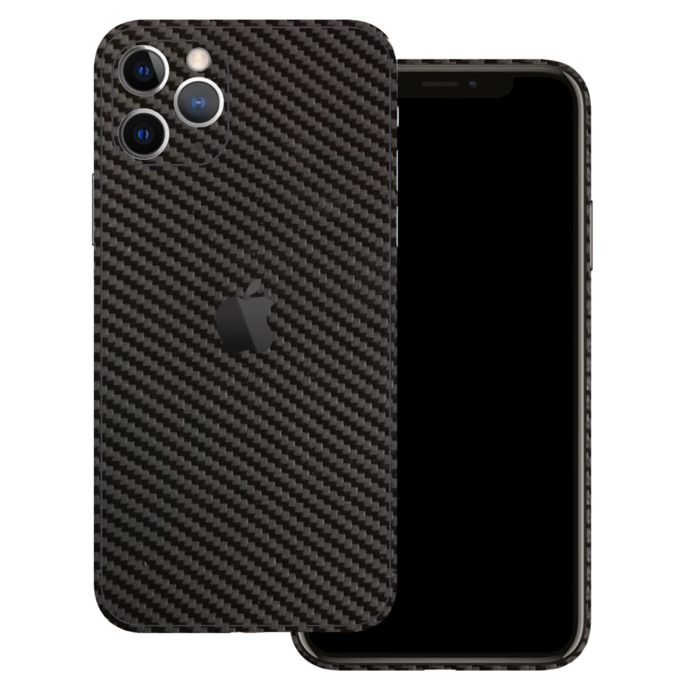 iPhone 11 Pro Max - 3D fekete karbon hátlap fólia