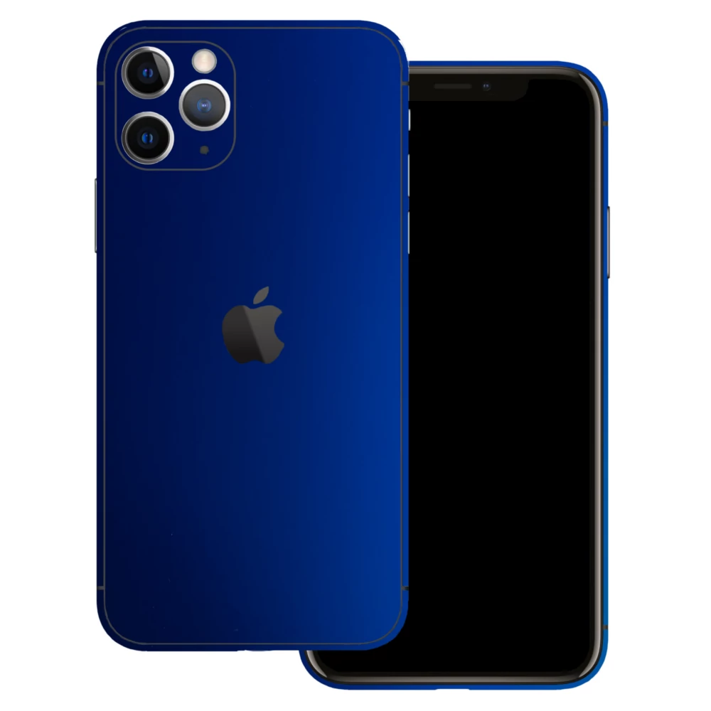 iPhone 11 Pro Max - Matt króm sötétkék hátlap fólia