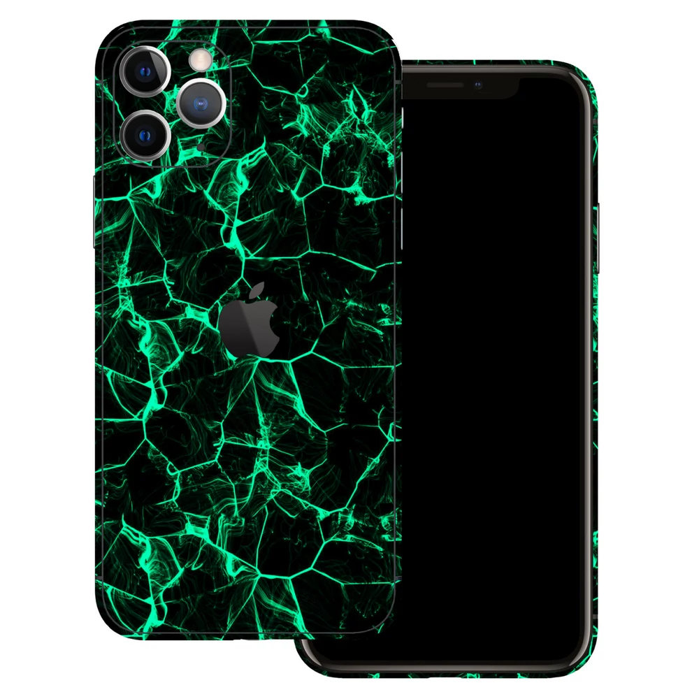 iPhone 11 Pro Max - Zöld füstcsíkos hátlap fólia