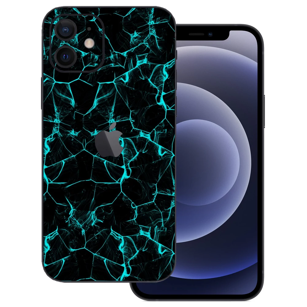 iPhone 12 Mini - Kék füstcsíkos hátlap fólia