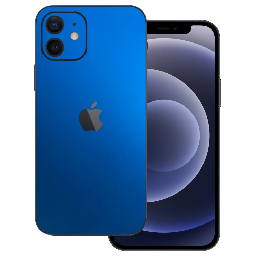 iPhone 12 Mini - Matt króm világoskék hátlap fólia