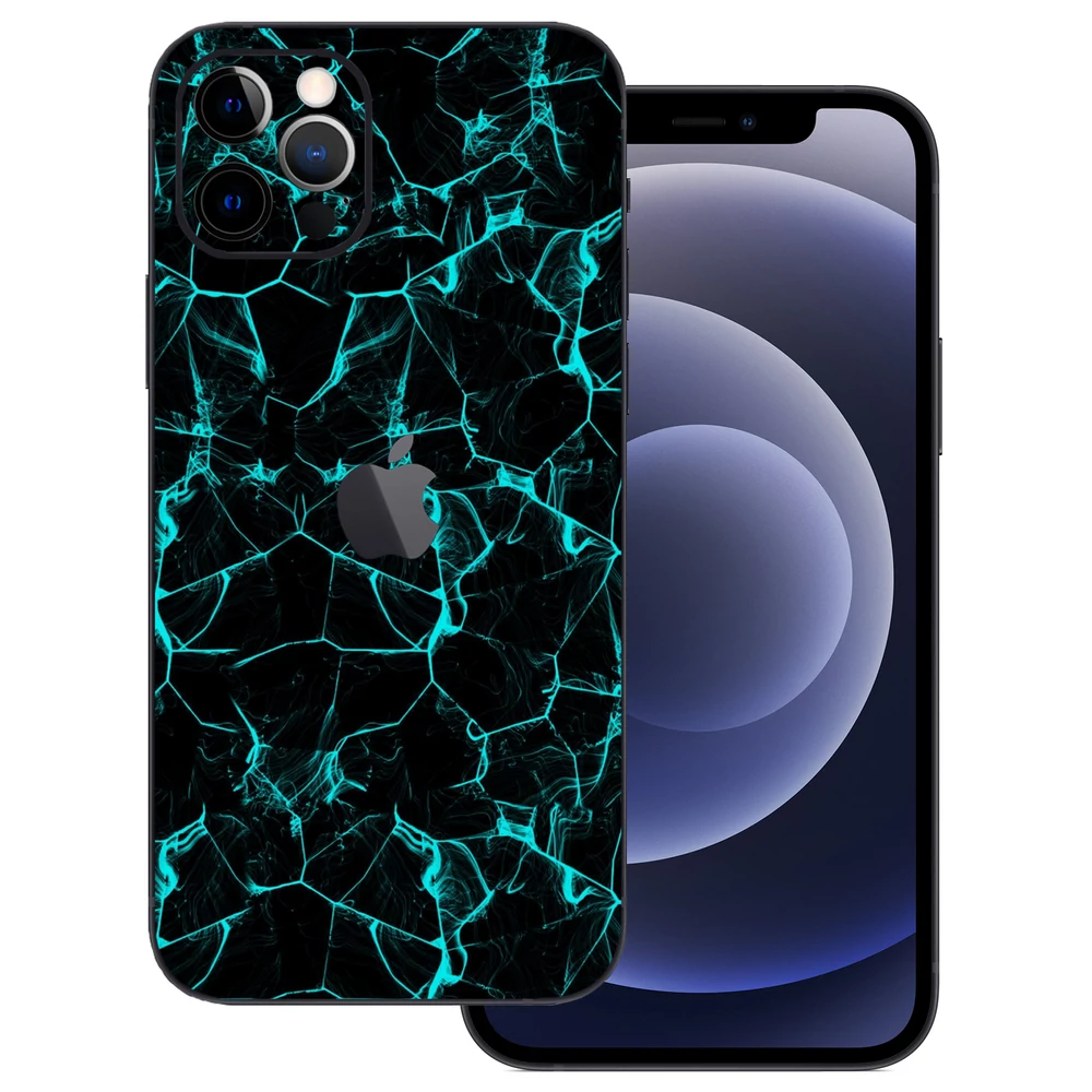 iPhone 12 Pro - Kék füstcsíkos hátlap fólia