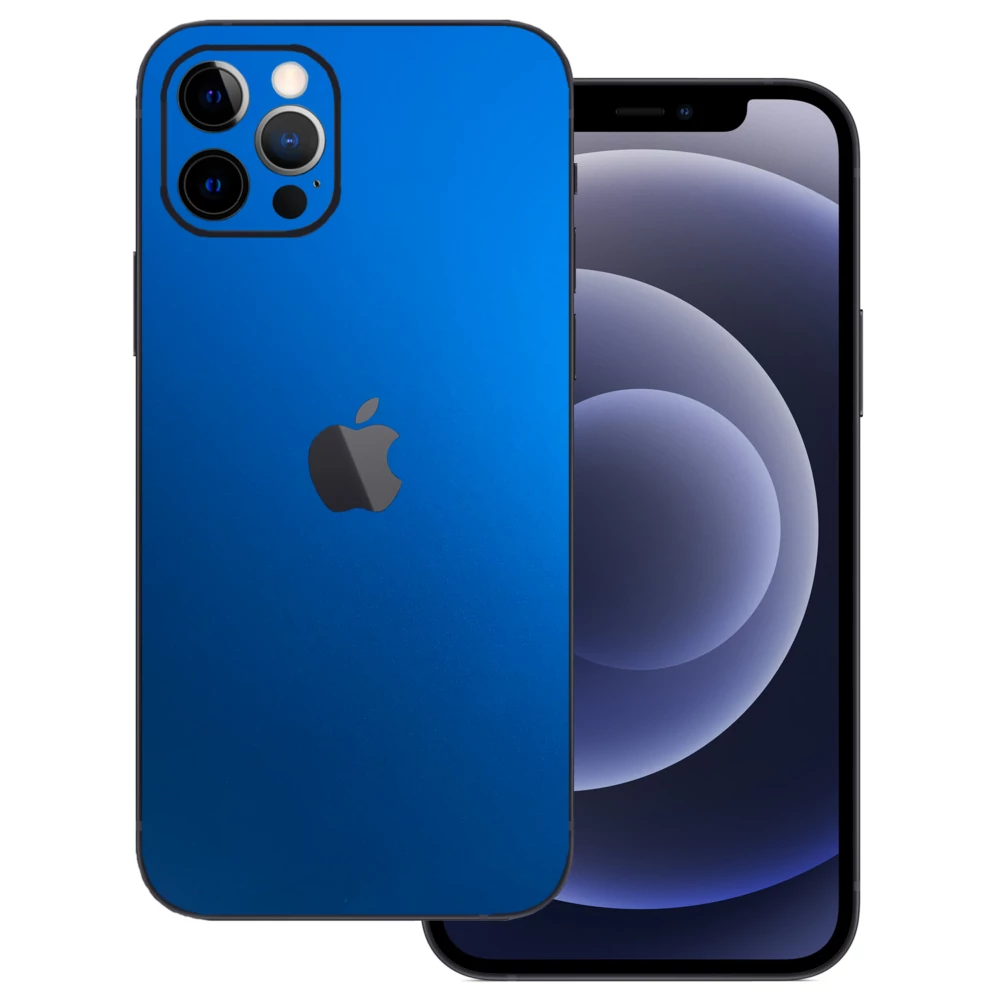 iPhone 12 Pro Max - Matt króm világoskék hátlap fólia