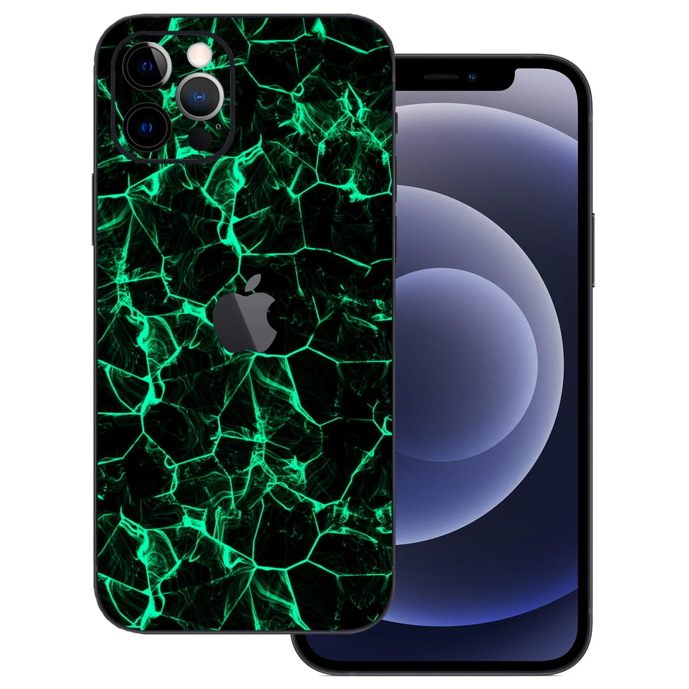 iPhone 12 Pro Max - Zöld füstcsíkos hátlap fólia