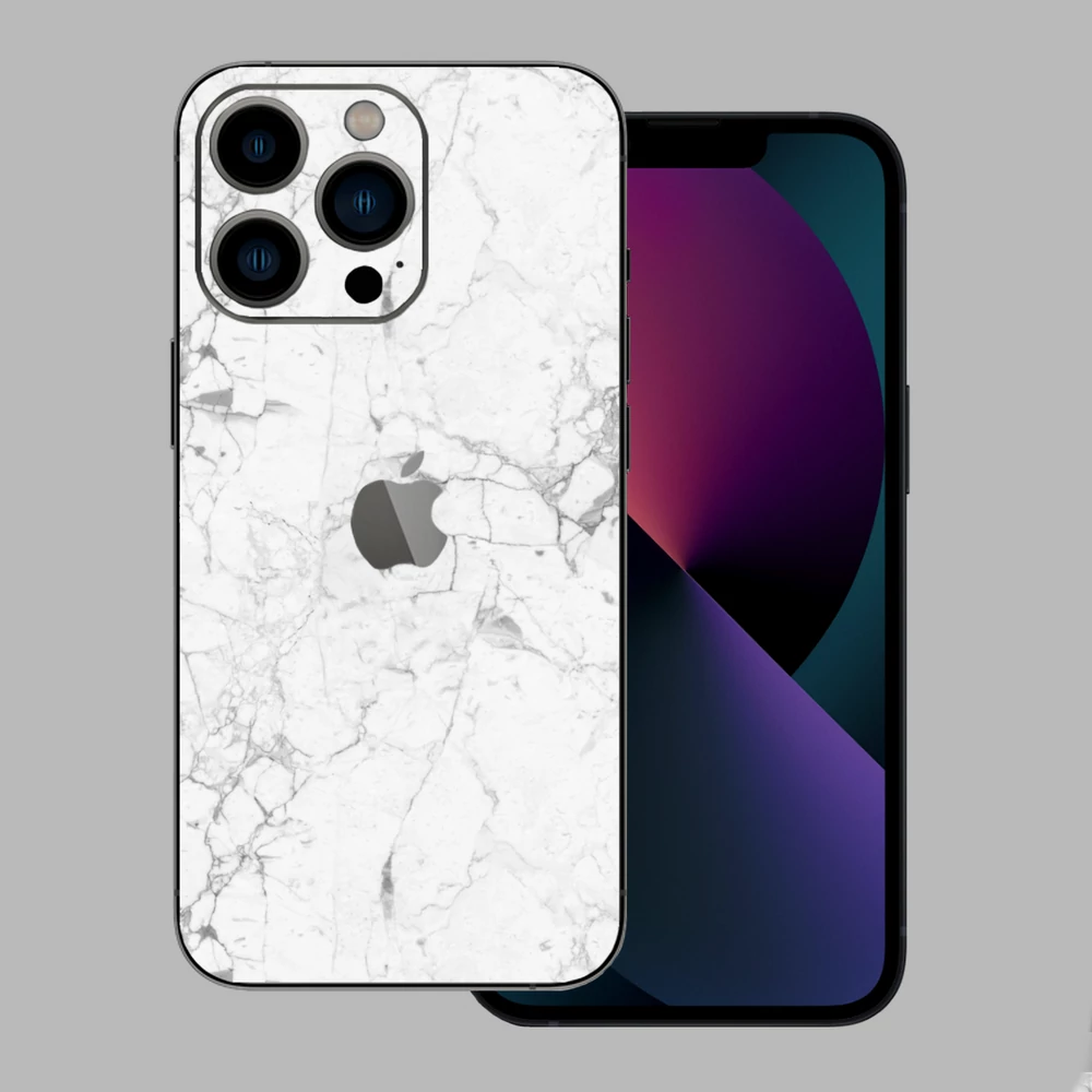 iPhone 13 Pro Max - Fehér márvány mintás hátlap fólia