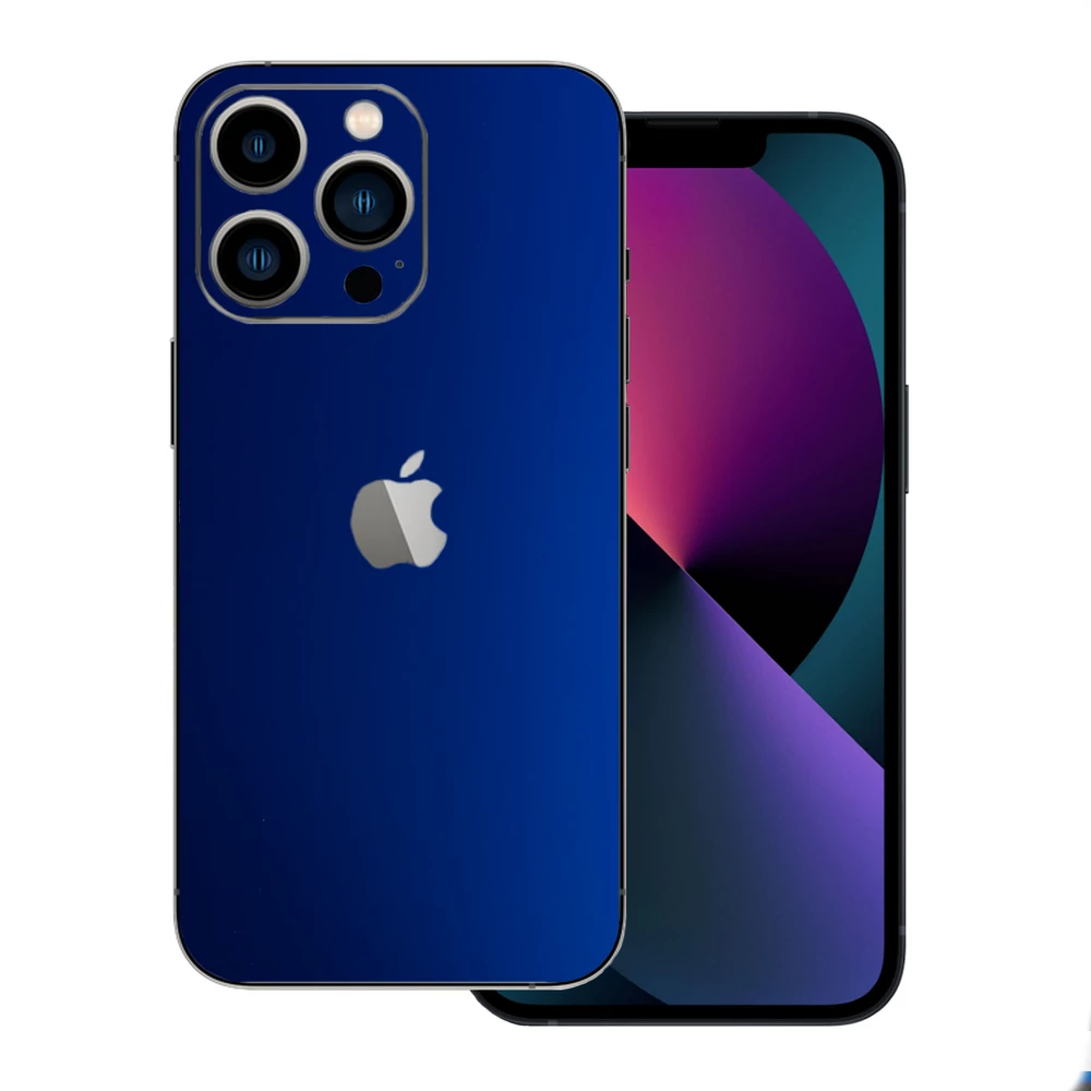 iPhone 13 Pro Max - Matt króm sötétkék hátlap fólia