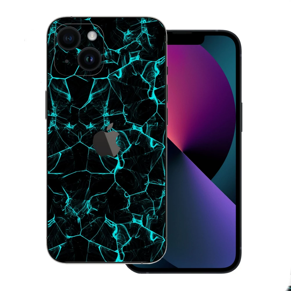 iPhone 14 - Kék füstcsíkos hátlap fólia