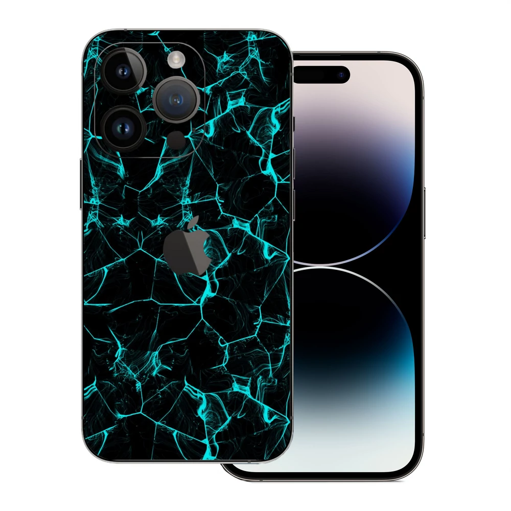 iPhone 14 Pro - Kék füstcsíkos hátlap fólia