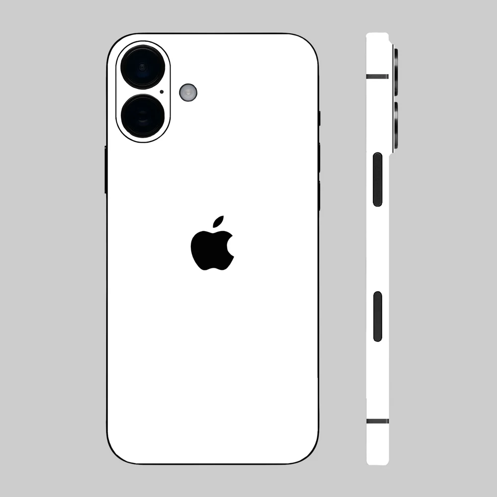 iPhone 16 Plus - Fényes fehér hátlap fólia
