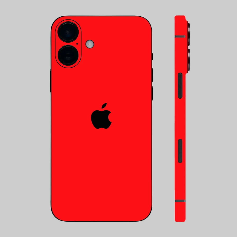 iPhone 16 Plus - Fényes piros hátlap fólia
