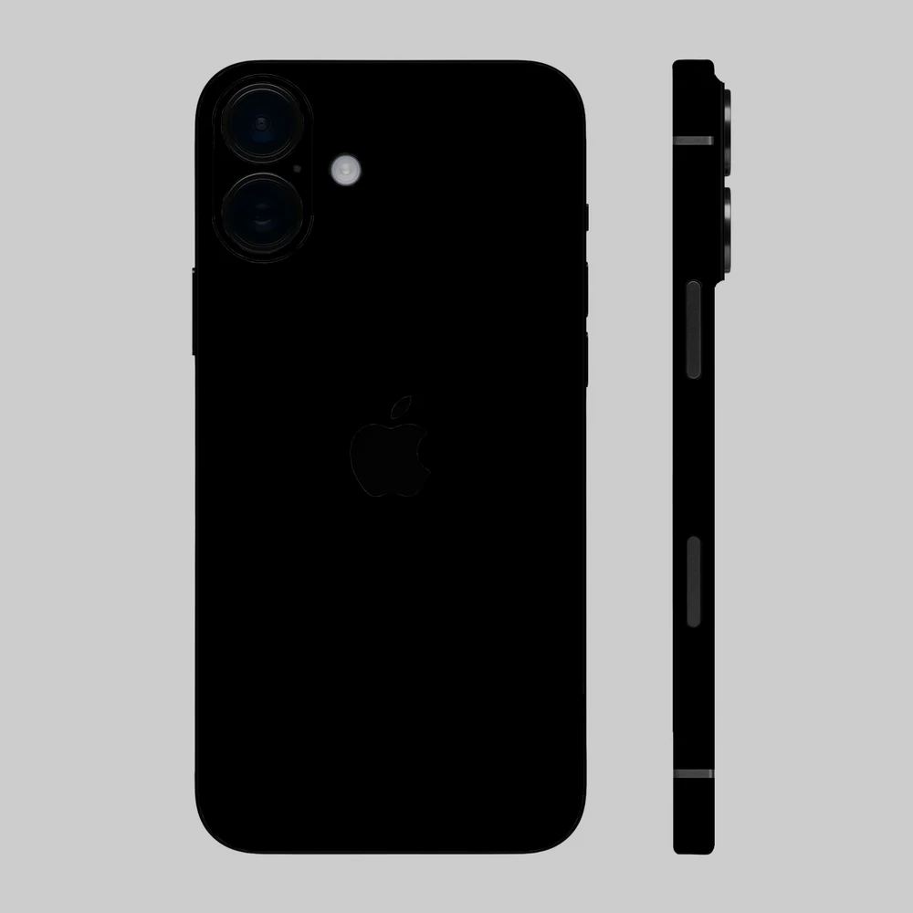 iPhone 16 Plus - Matt fekete hátlap fólia