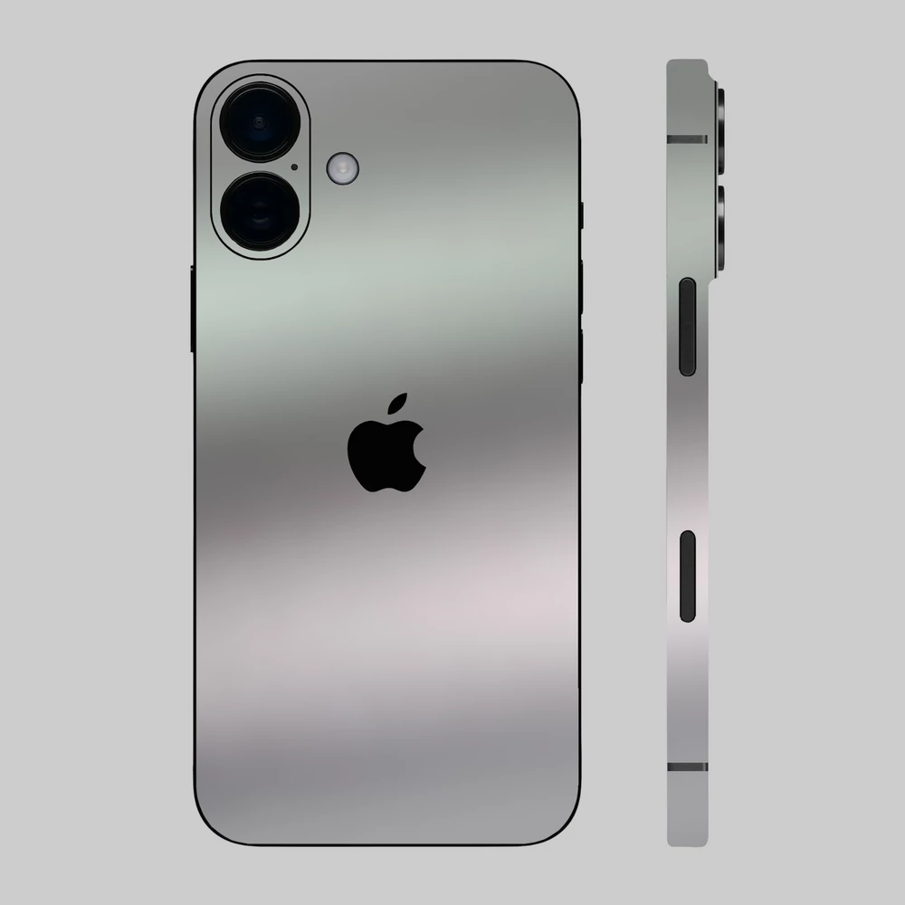 iPhone 16 Plus - Matt króm ezüst hátlap fólia