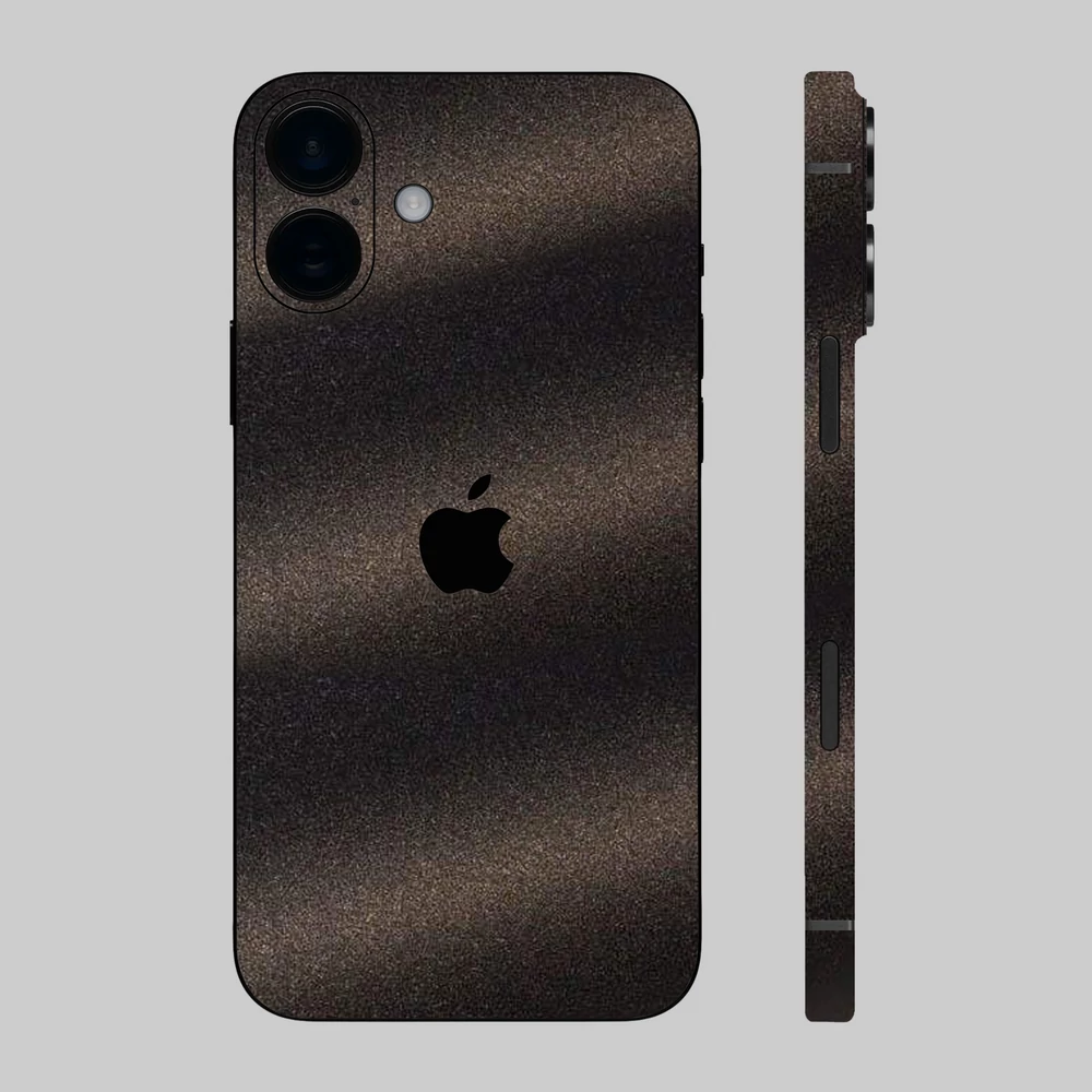 iPhone 16 Plus - Szemcsés matt fekete hátlap fólia