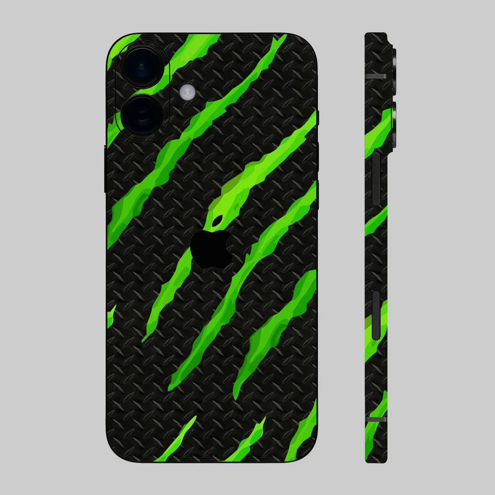 iPhone 16 Plus - Zöld karmolásos hátlap fólia