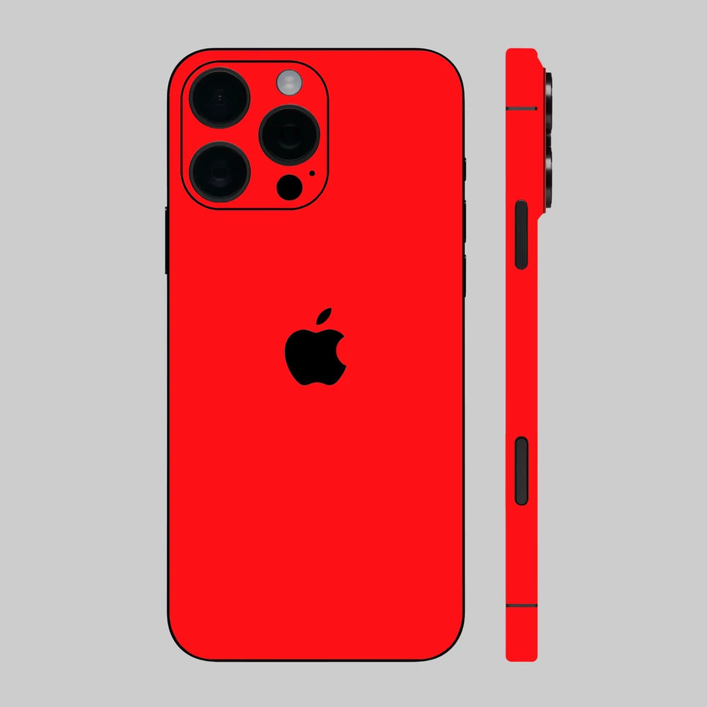 iPhone 16 Pro - Fényes piros hátlap fólia