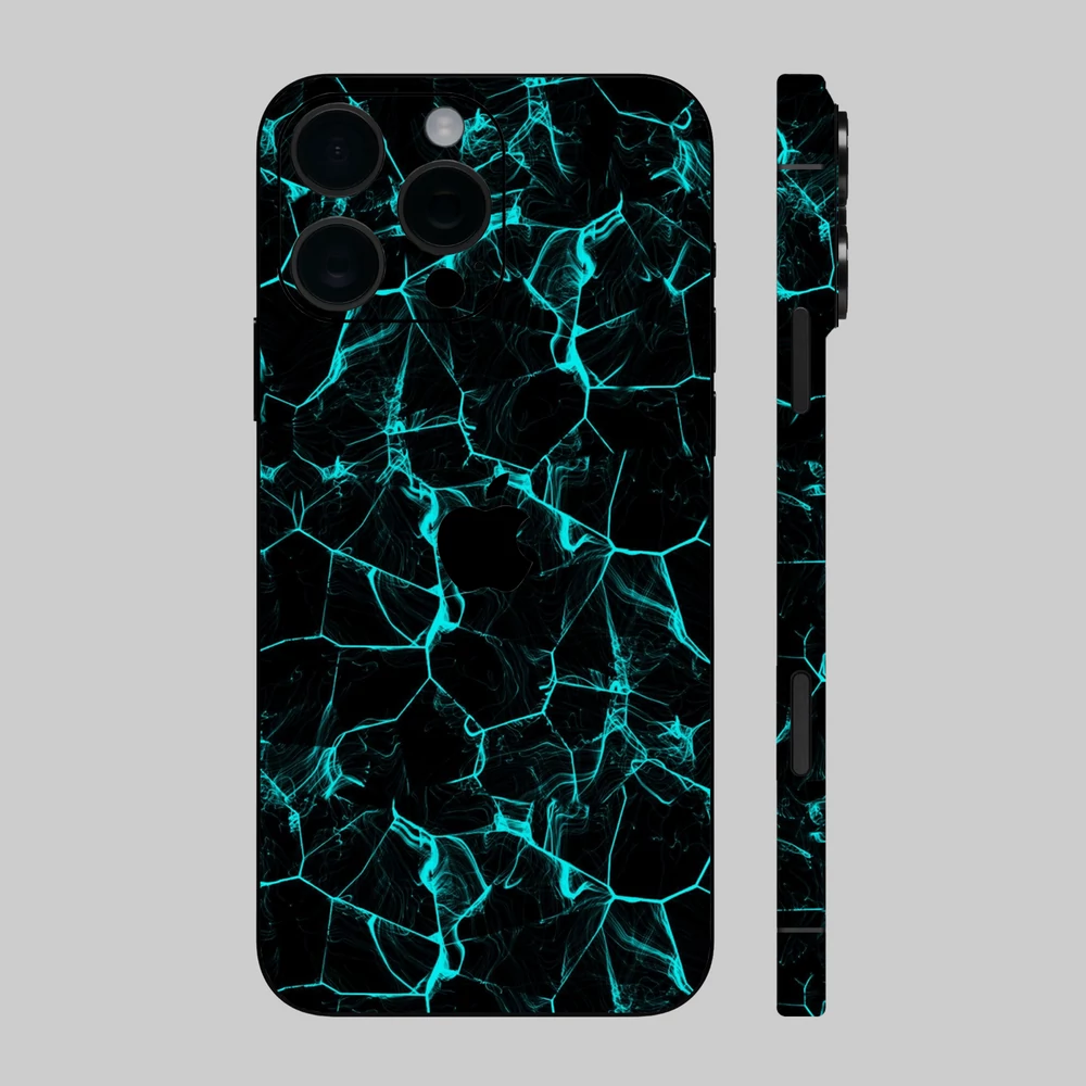 iPhone 16 Pro - Kék füstcsíkos hátlap fólia