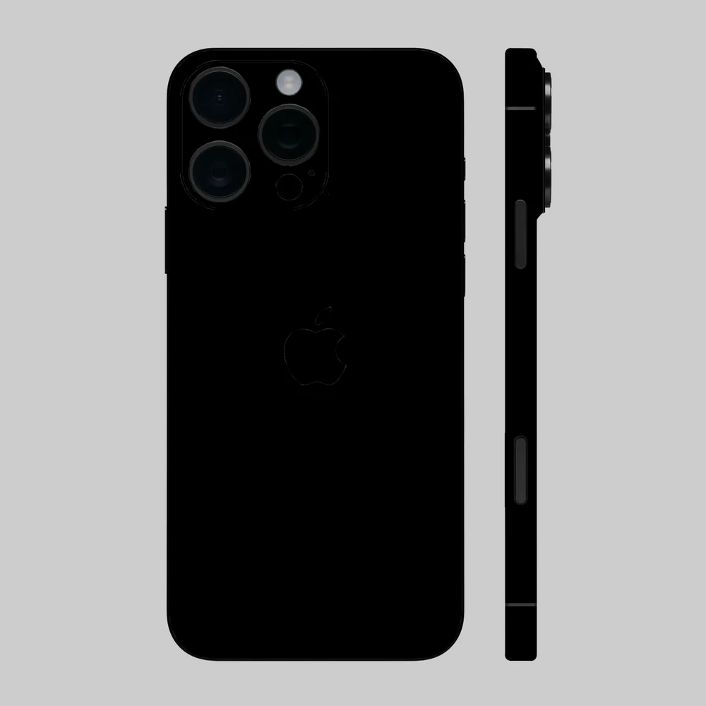 iPhone 16 Pro - Matt fekete hátlap fólia