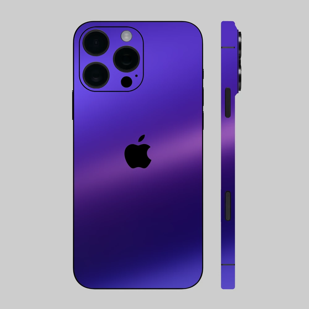 iPhone 16 Pro - Matt króm szatén lila hátlap fólia
