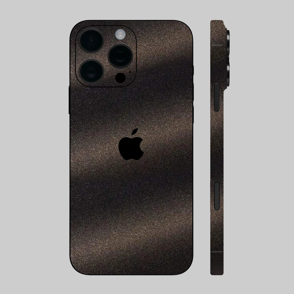 iPhone 16 Pro - Szemcsés matt fekete hátlap fólia