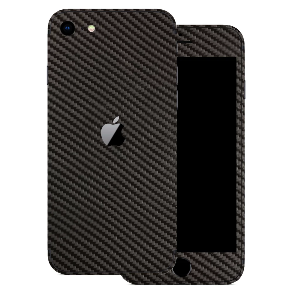 iPhone SE 2020 - 3D fekete karbon hátlap fólia