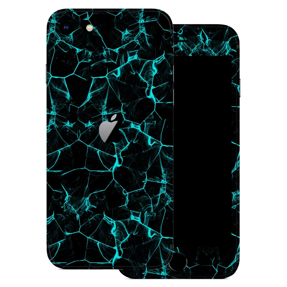 iPhone SE 2020 - Kék füstcsíkos hátlap fólia