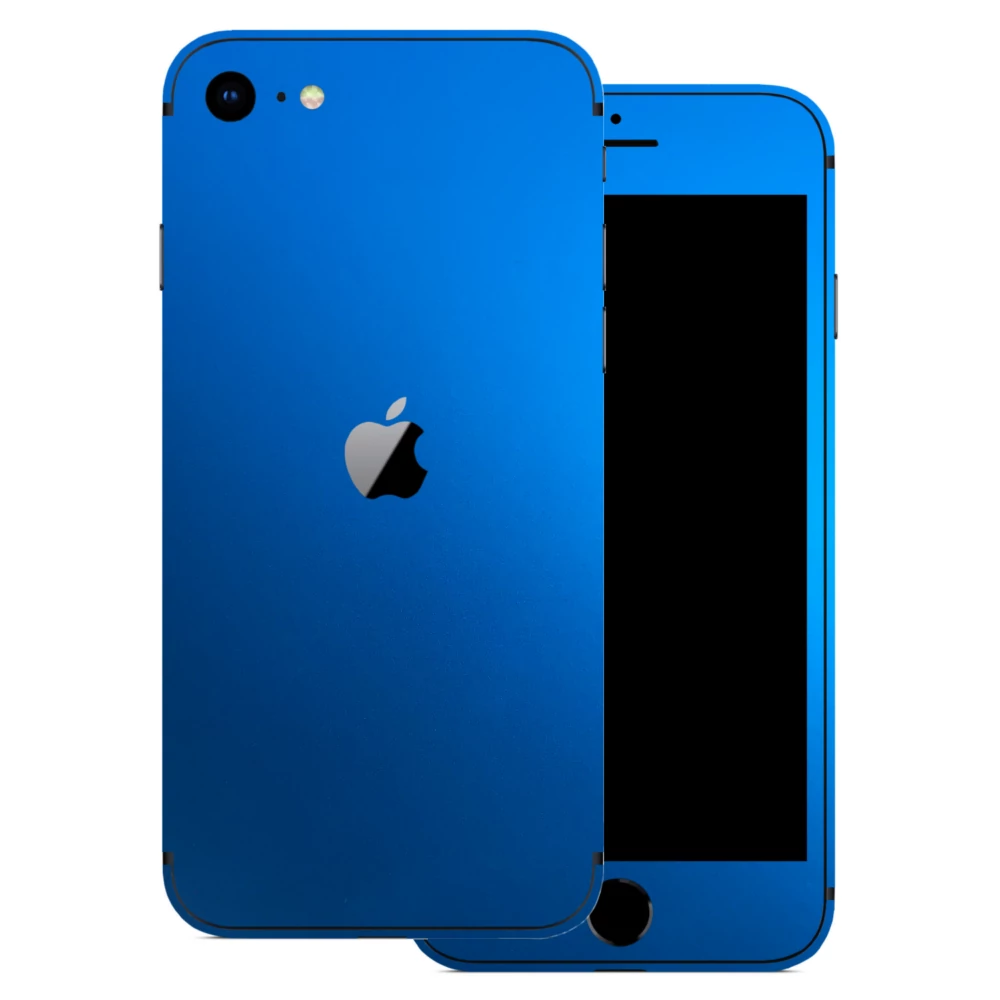 iPhone SE 2020 - Matt króm világoskék hátlap fólia
