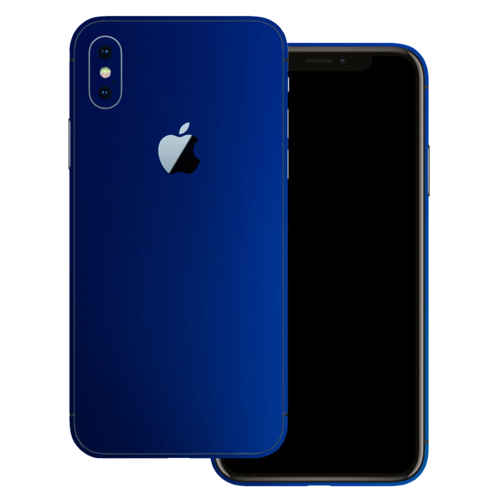 iPhone X - Matt króm sötétkék hátlap fólia