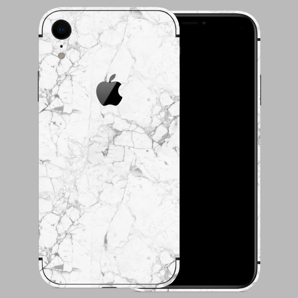 iPhone XR - Fehér márvány mintás hátlap fólia
