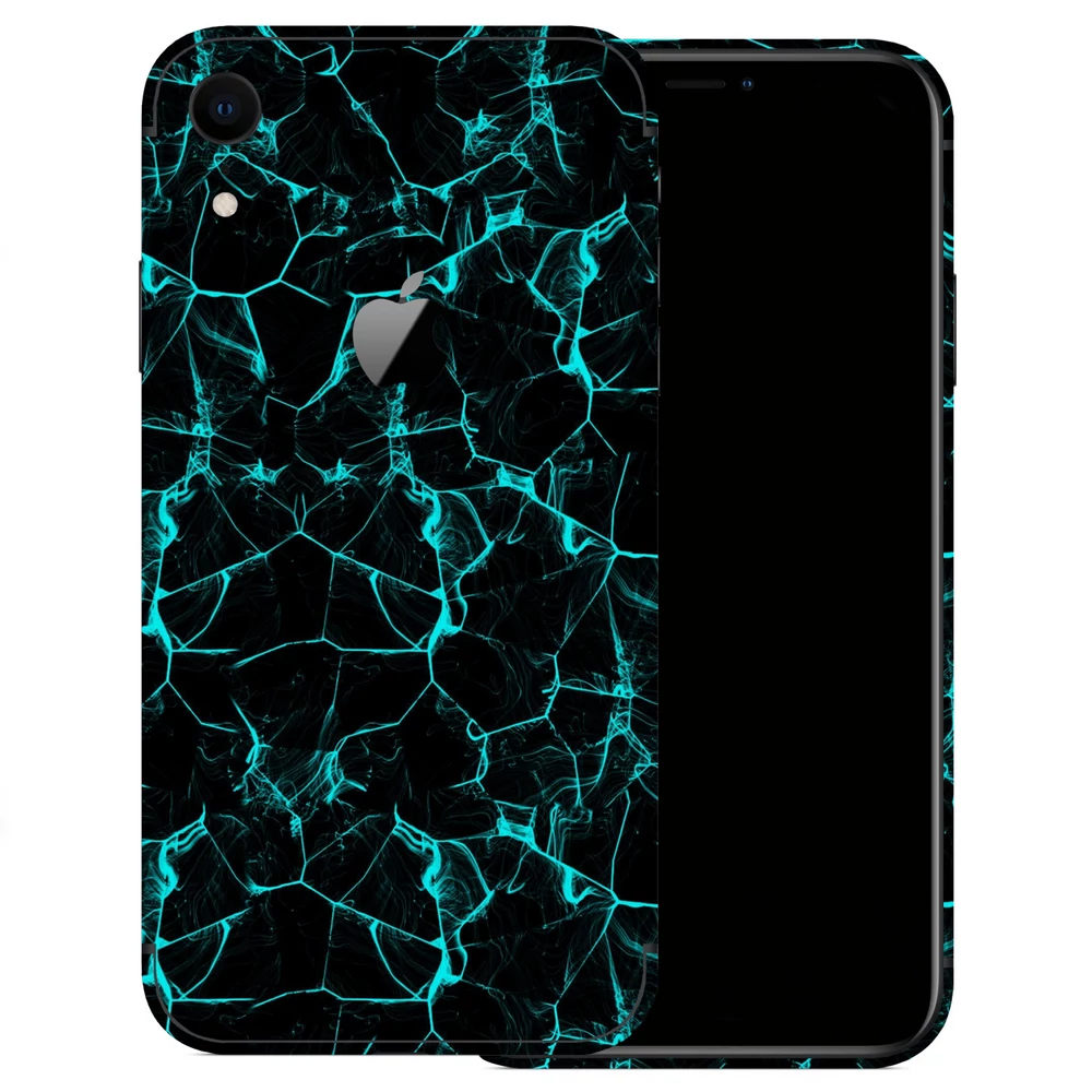 iPhone XR - Kék füstcsíkos hátlap fólia