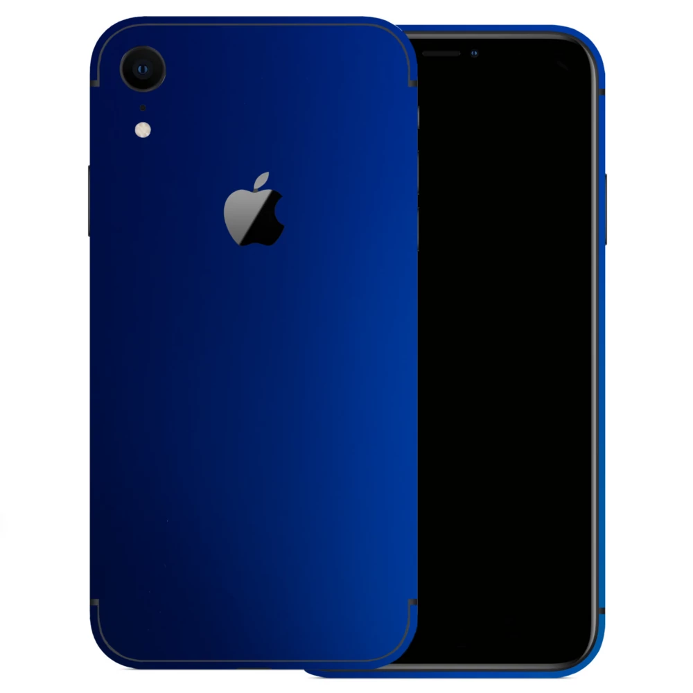 iPhone XR - Matt króm sötétkék hátlap fólia