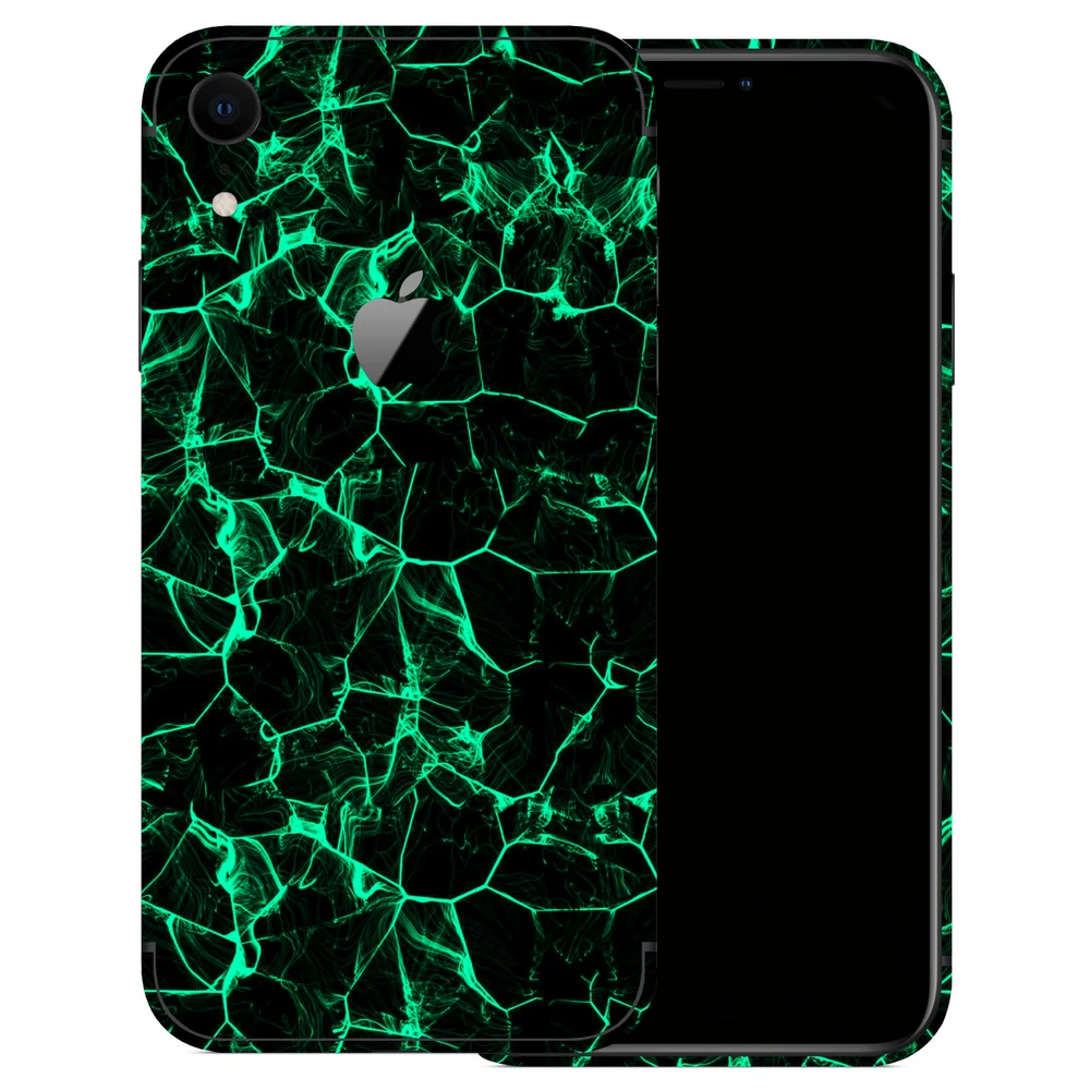 iPhone XR - Zöld füstcsíkos hátlap fólia