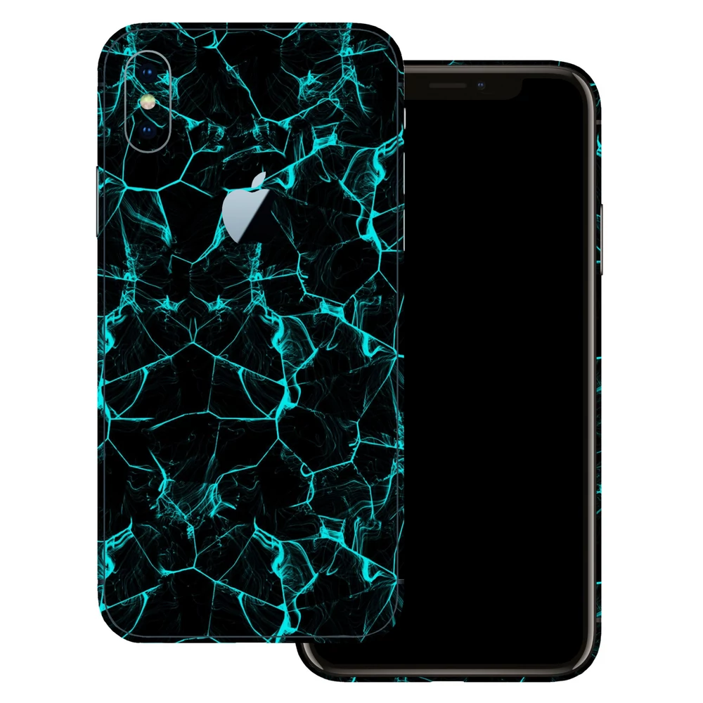 iPhone XS Max - Kék füstcsíkos hátlap fólia