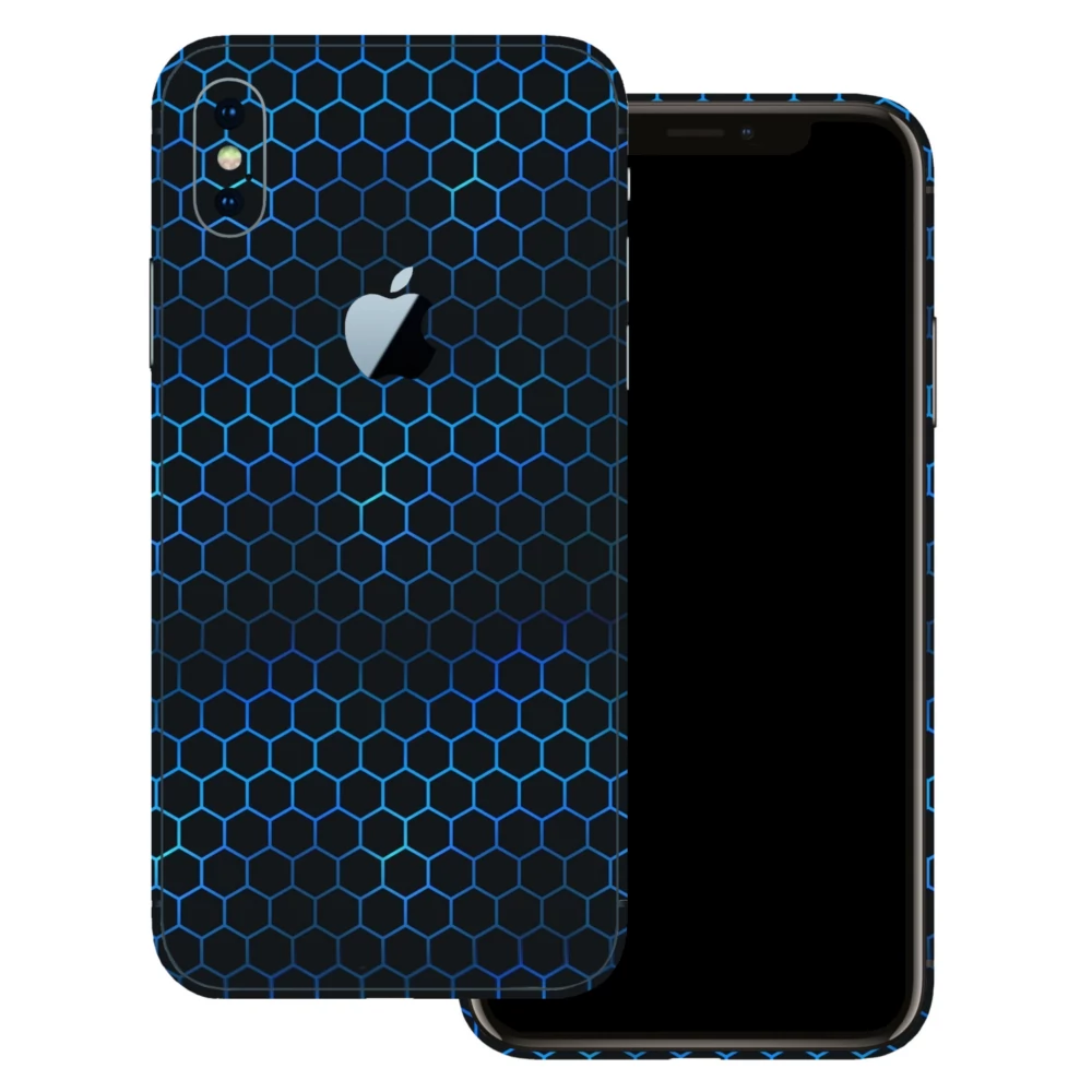 iPhone XS Max - Kék méhsejt hátlap fólia