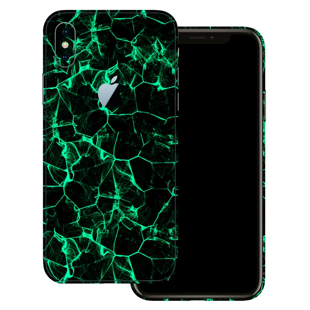 iPhone XS Max - Zöld füstcsíkos hátlap fólia