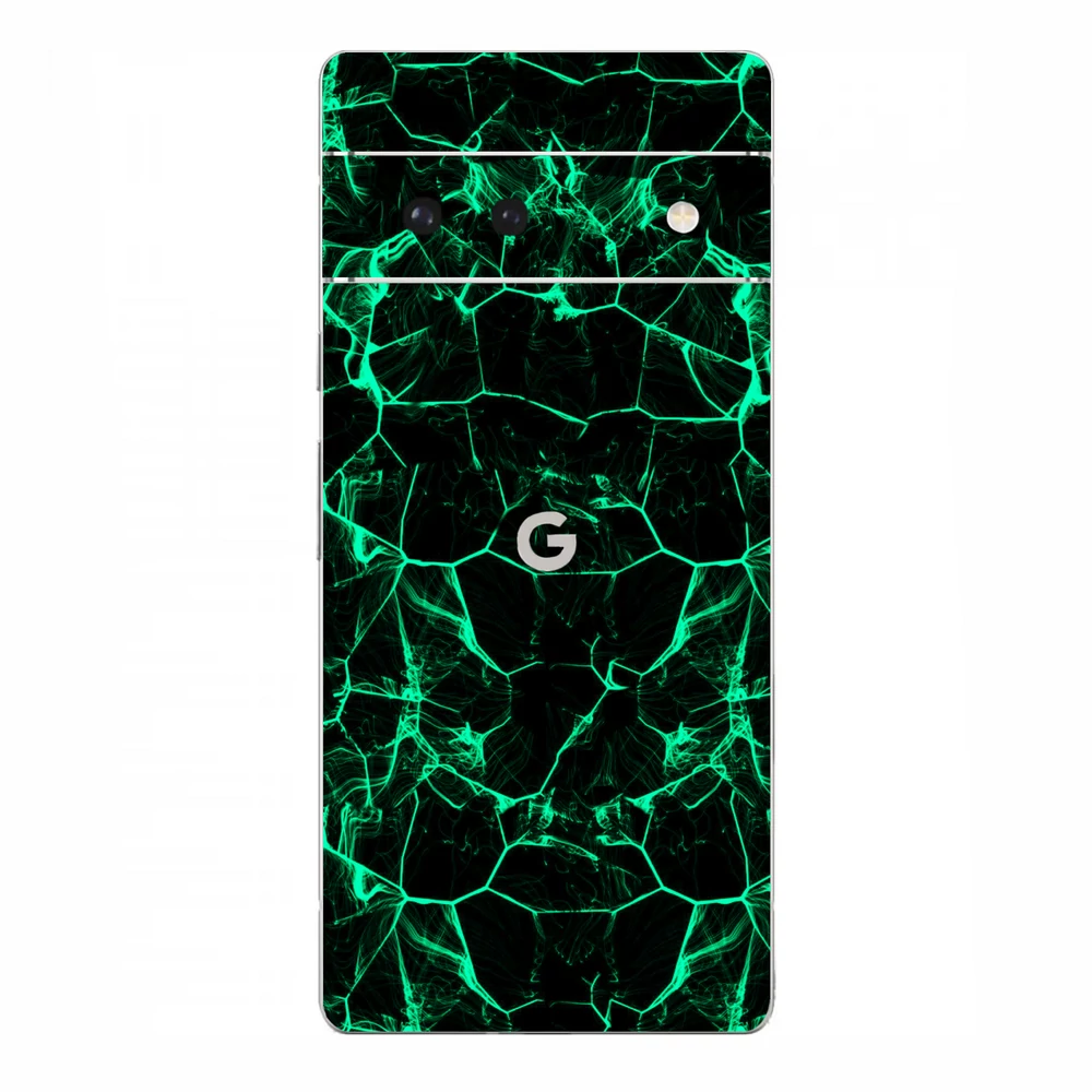 Pixel 6 - Zöld füstcsíkos hátlap fólia