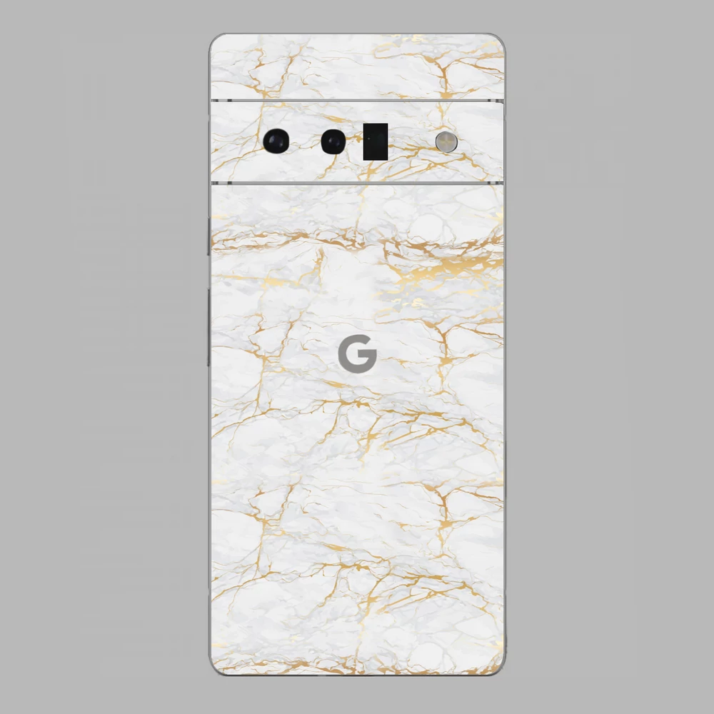 Pixel 6 Pro - Arany márvány mintás hátlap fólia