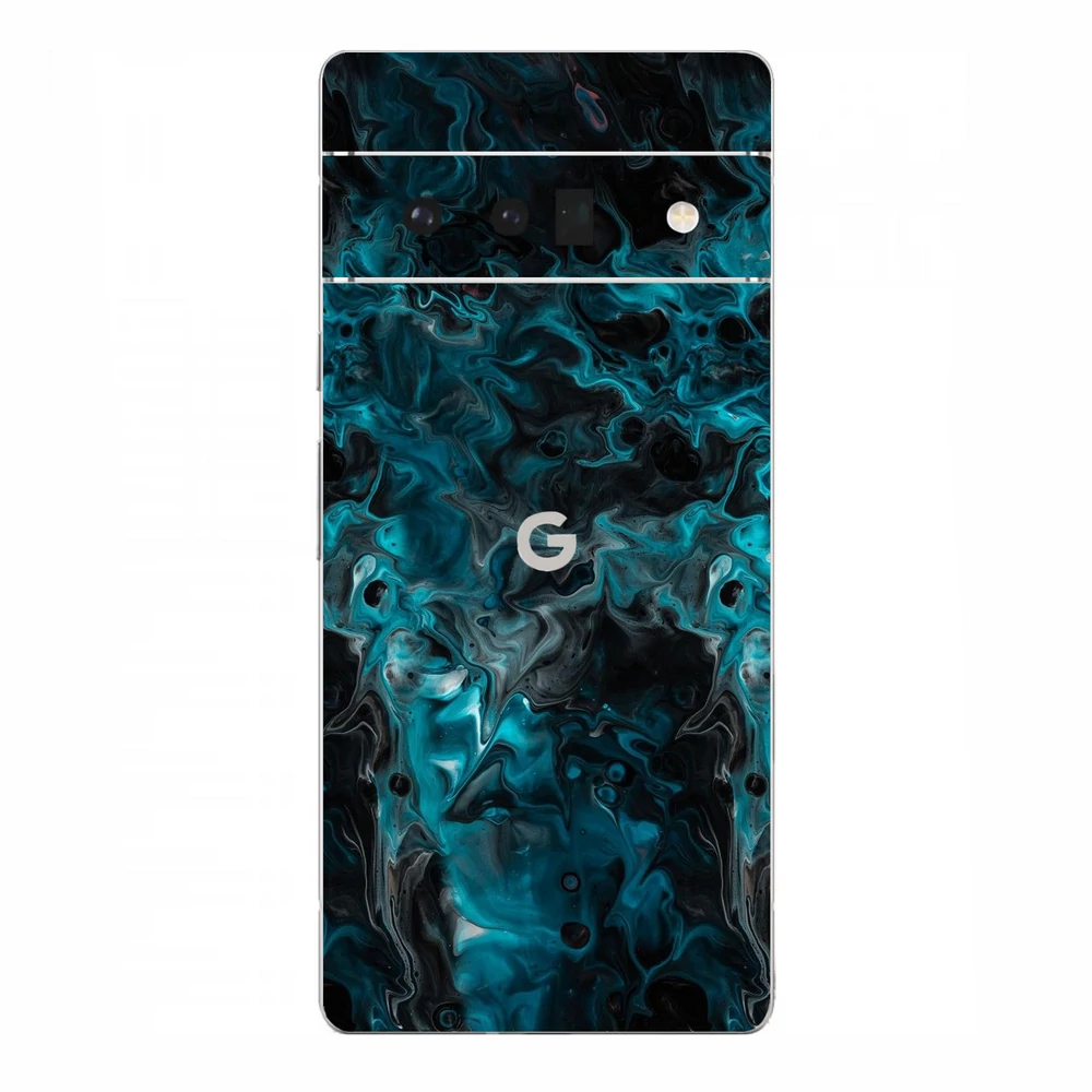 Pixel 6 Pro - Kék márvány mintás hátlap fólia