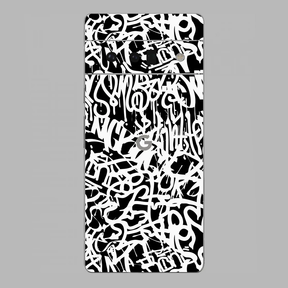 Pixel 6 Pro - Monokróm graffiti hátlap fólia