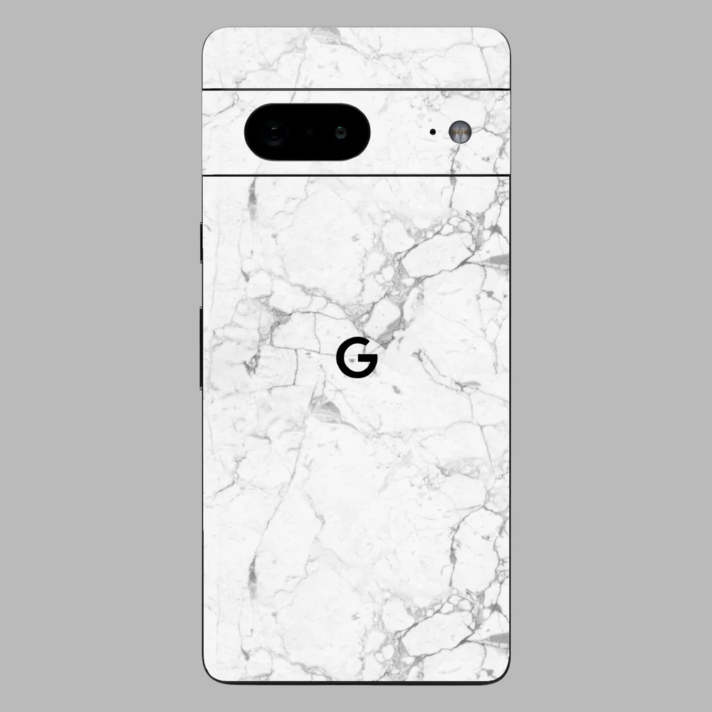 Pixel 7 - Fehér márvány mintás hátlap fólia