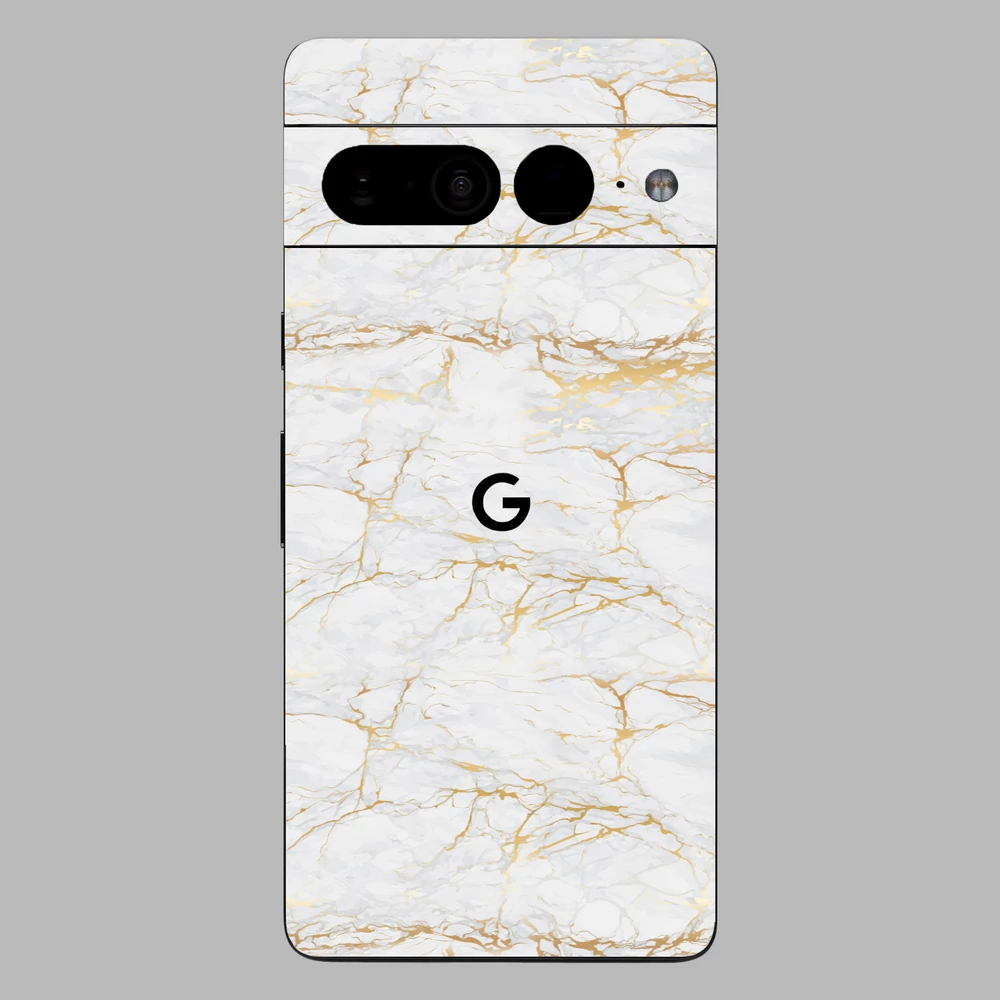 Pixel 7 Pro - Arany márvány mintás hátlap fólia