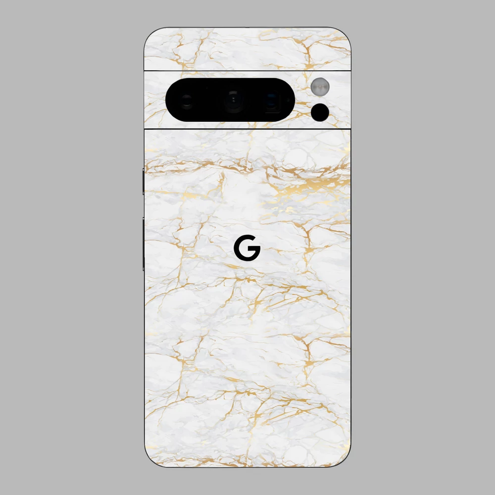 Pixel 8 Pro - Arany márvány mintás hátlap fólia