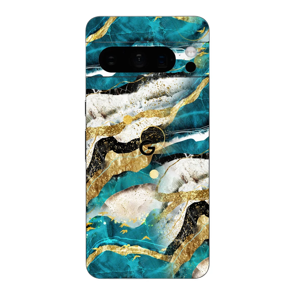 Pixel 8 Pro - Kék agata mintás hátlap fólia