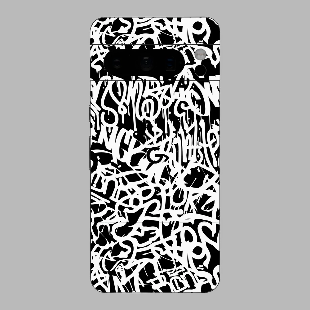 Pixel 8 Pro - Monokróm graffiti hátlap fólia