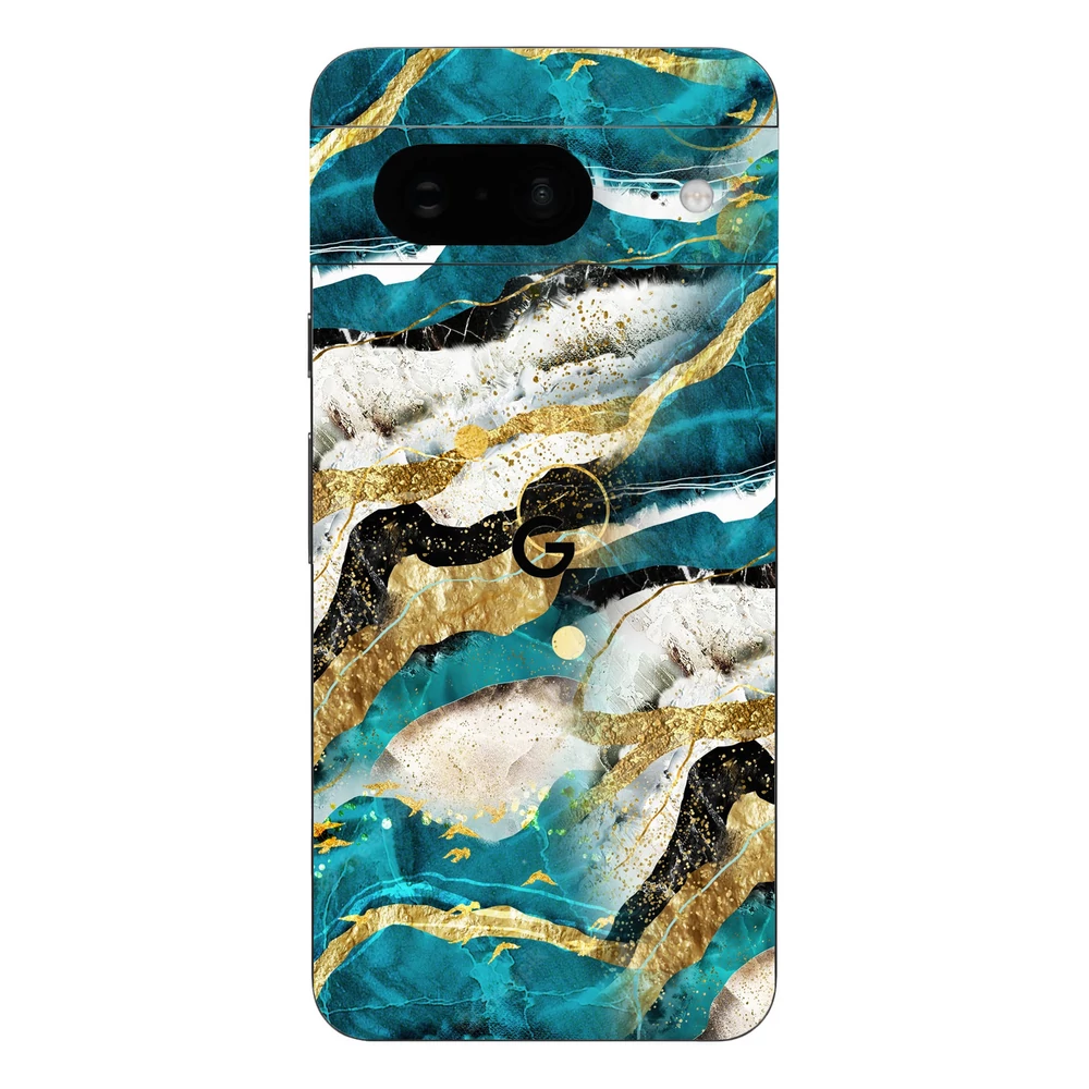 Pixel 8a - Kék agata mintás hátlap fólia