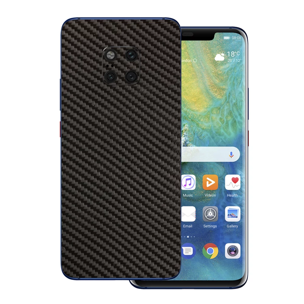 Huawei Mate 20 Pro - 3D fekete karbon hátlap fólia