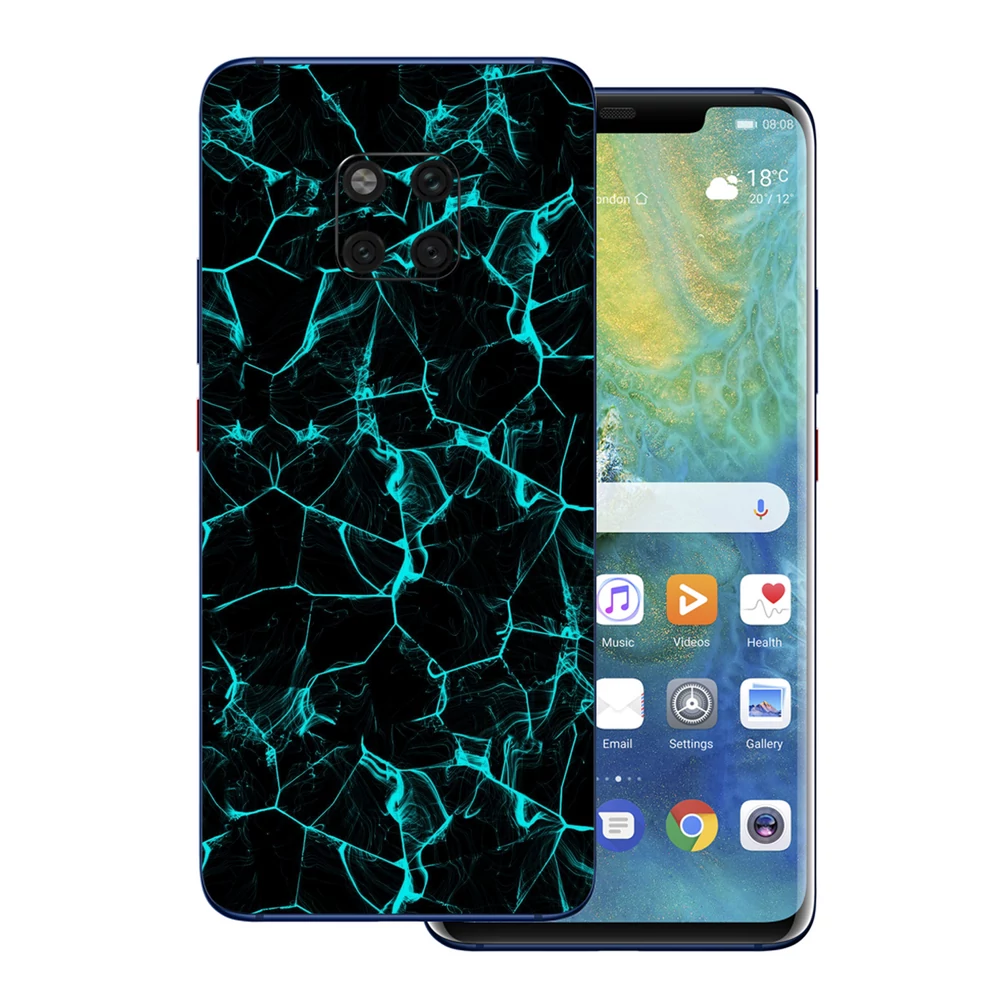 Huawei Mate 20 Pro - Kék füstcsíkos hátlap fólia